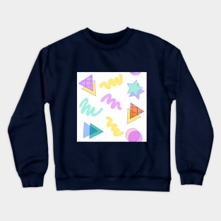 90s Aesthetic Geometric Patterns Risograph Floral Flowy Pattern Crewneck Sweatshirt